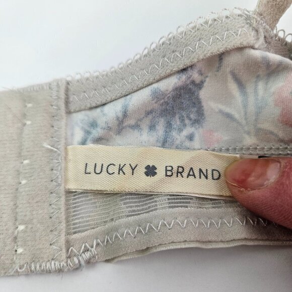 Lucky Brand Gray Floral Underwire Bra 40C - Picture 3 of 5